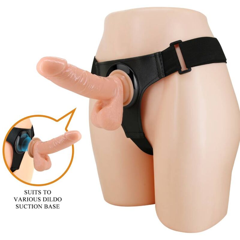 PRETTY LOVE - HARNESS SLIPS HARNAIS UNIVERSEL AVEC DILDO TOM 20 CM NATUREL