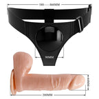 PRETTY LOVE - HARNESS SLIPS HARNAIS UNIVERSEL AVEC DILDO TOM 20 CM NATUREL