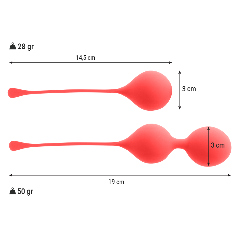 INTENSE - PACCO PALLINE KEGEL KENDALL ROSSO