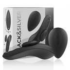BLACK&SILVER - MUTANDINE VIBRANTI RICARICABILI IN SILICONE PRESTON NERE