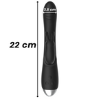 BLACK&SILVER - DJ. STIMOLATORE A CONIGLIETTO RICARICABILE IN SILICONE ADAM NERO