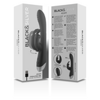 BLACK&SILVER - DJ. STIMOLATORE A CONIGLIETTO RICARICABILE IN SILICONE ADAM NERO