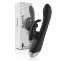 BLACK&SILVER - DJ. STIMOLATORE A CONIGLIETTO RICARICABILE IN SILICONE ADAM NERO