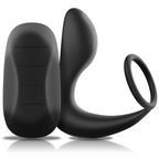 BLACK&SILVER - RECHARGEABLE BLACK SILICONE REMOTE CONTROL ANAL MASSAGER