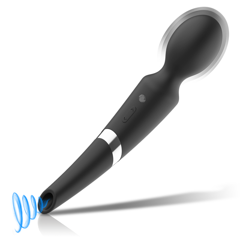 BLACK&SILVER - BACCHETTA E VENTOSA BECK 2 IN 1 IN SILICONE