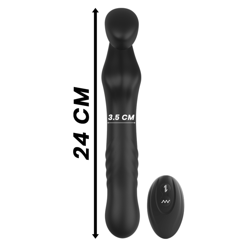 IBIZA - VIBRATORE SENZA CINTURINO CON TELECOMANDO UP & DOWN