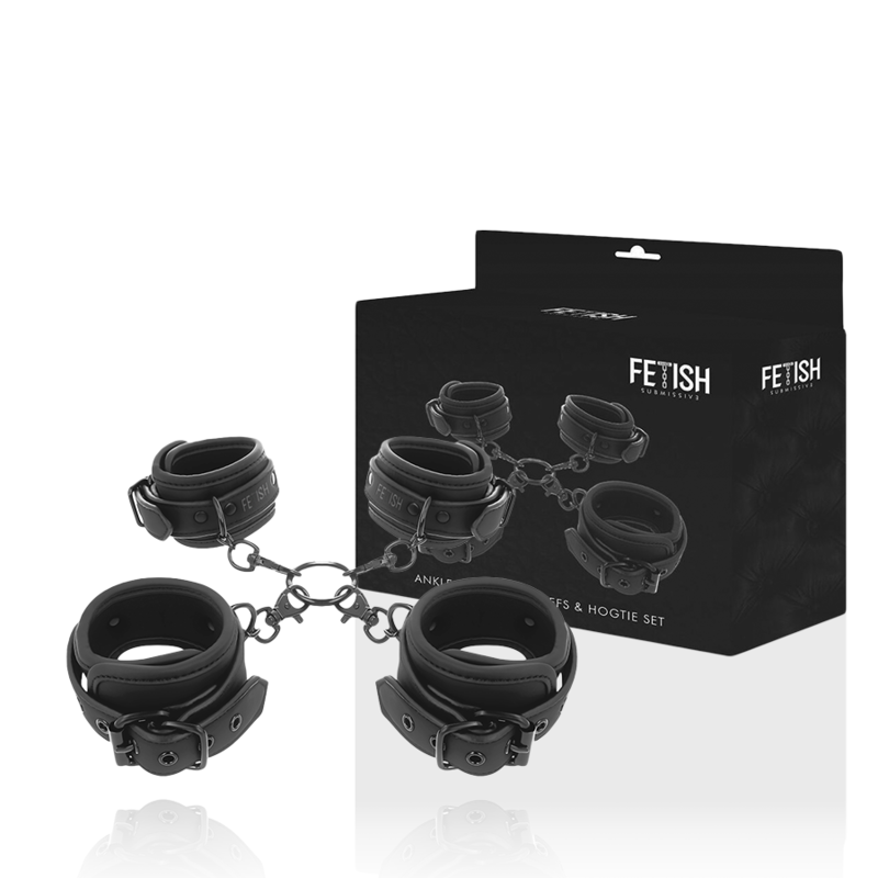 FETISH SUBMISSIVE - SET DI MANETTE PER POLSI E CAVIGLIE CON FODERA IN NEOPRENE