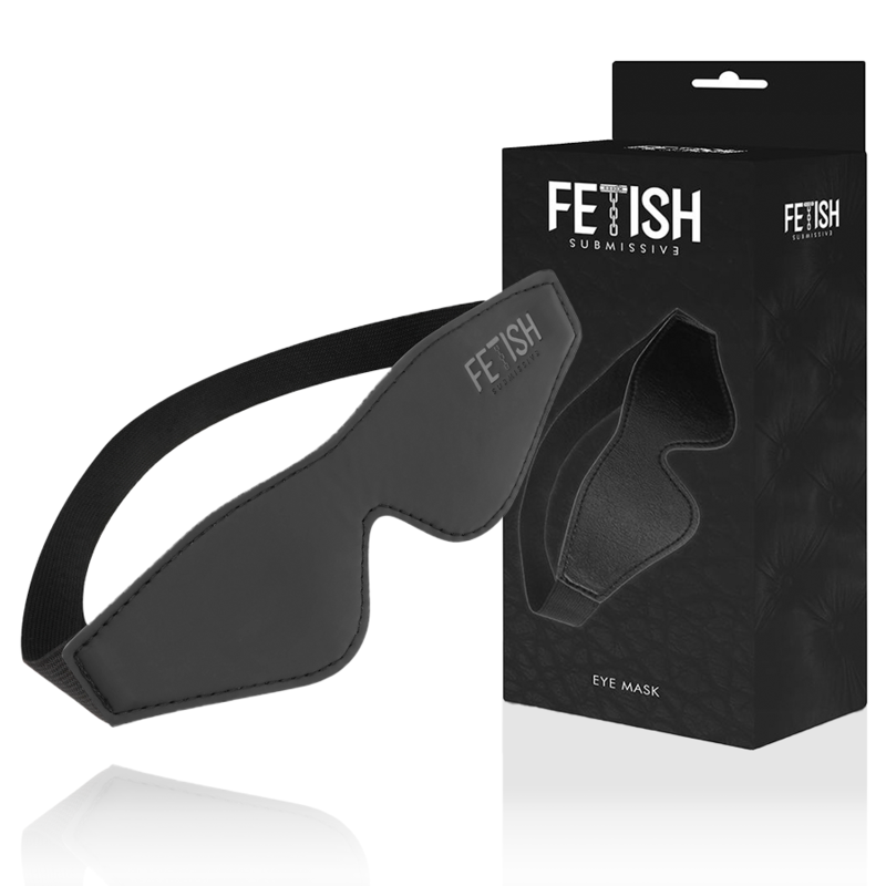 FETISH SUBMISSIVE - MÁSCARA DE CUERO VEGANO CON FORRO DE NEOPRENO