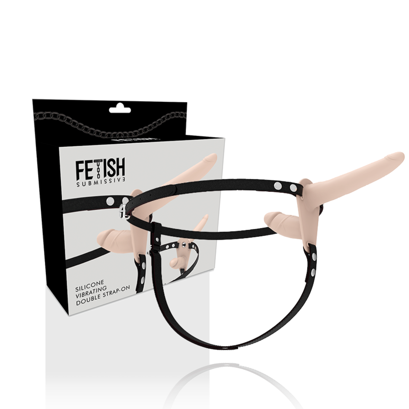 FETISH SUBMISSIVE HARNESS - VIBRATORE FLESH UP DOPPIA PENETRAZIONE
