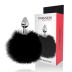 DARKNESS - TAPÓN ANAL EXTRA CON COLA NEGRO 7 CM