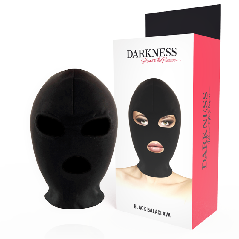 DARKNESS - MÁSCARA DE SUMISIÓN BDSM PARA BOCA Y OJOS NEGRA