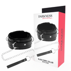 DARKNESS - COLLARE DI POSTURA COMODO CON CATENA IN PELLE