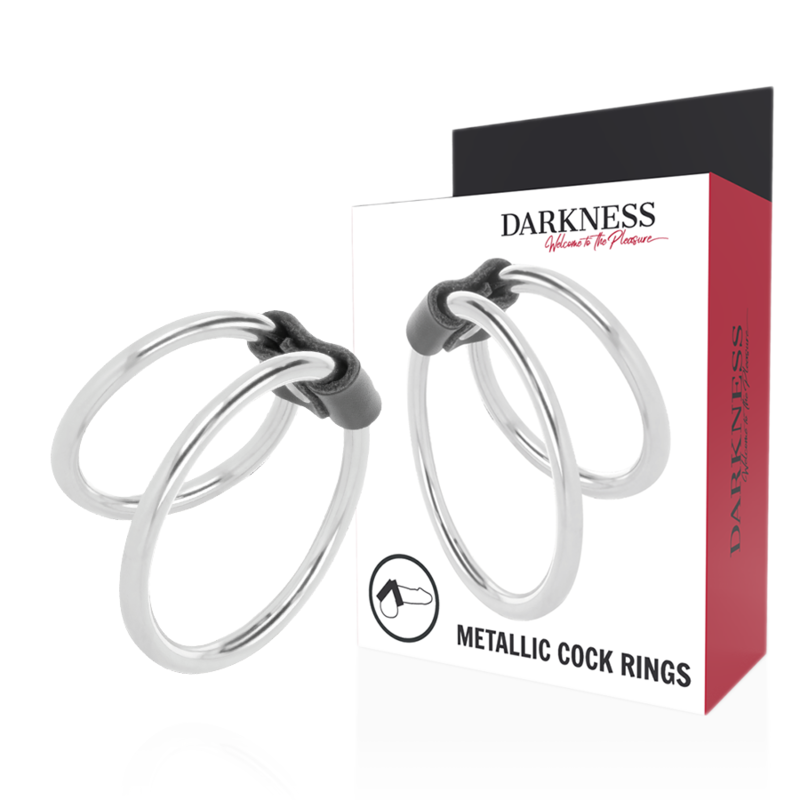 DARKNESS - ANILLO PENEANO DOBLE DE METAL