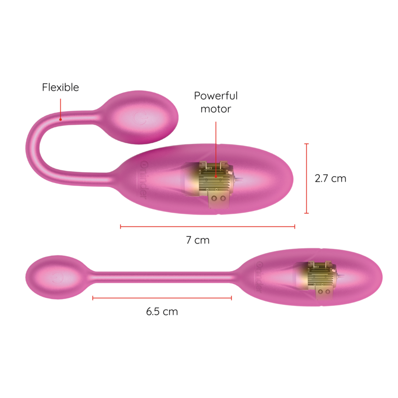 ONINDER - ŒUF VIBRANT DENVER ROSE 7 X 2,7 CM APPLICATION GRATUITE