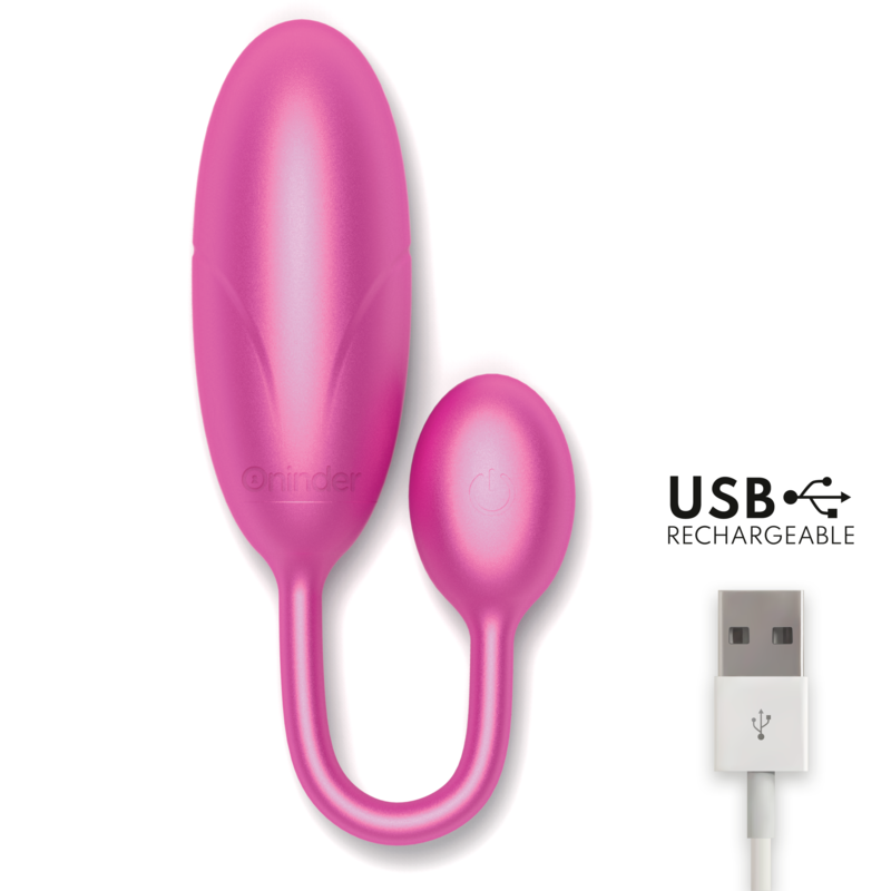 ONINDER - ŒUF VIBRANT DENVER ROSE 7 X 2,7 CM APPLICATION GRATUITE
