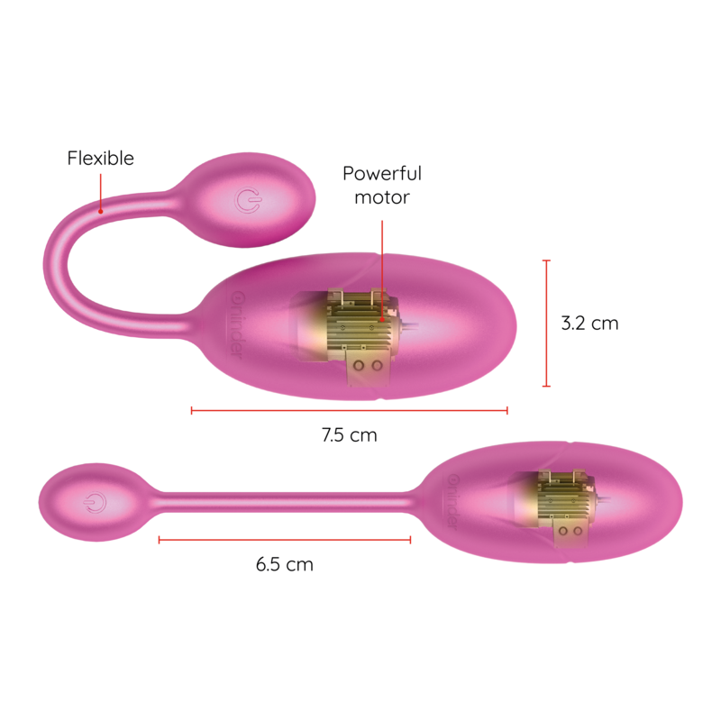 ONINDER - UOVO VIBRANTE TOKYO ROSE 7,5 X 3,2 CM APP GRATUITA