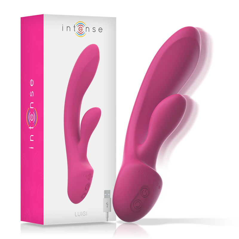 INTENSE - LUIGI RABBIT LIQUID SILICONE VIBRATOR PINK