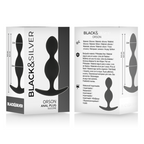 BLACK&SILVER - ORSON SILICONE ANAL PLUG 2 WAVES 9 CM