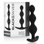 BLACK&SILVER - CATENA A SFERE ANALE RUPERT 10 CM