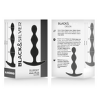 BLACK&SILVER - CATENA A SFERE ANALE RUPERT 10 CM
