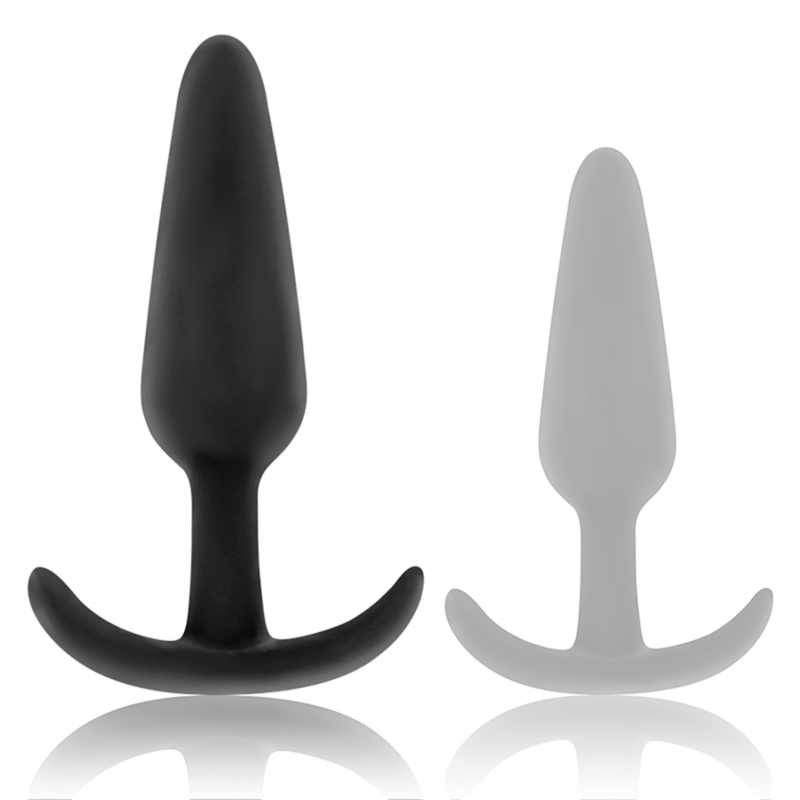 BLACK&SILVER - ANAL PLUG IN SILICONE KAEL CON IMPUGNATURA MEDIA