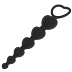 BLACK&SILVER - ANAL HEARTS CHAIN MILA 18 CM