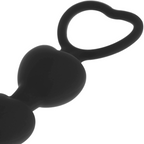 BLACK&SILVER - ANAL HEARTS CHAIN MILA 18 CM