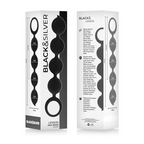 BLACK&SILVER - ANAL ROSARY LENNON 4 SILICONE BEADS 15 CM