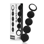 BLACK&SILVER - ANAL ROSARY LENNON 4 SILICONE BEADS 15 CM