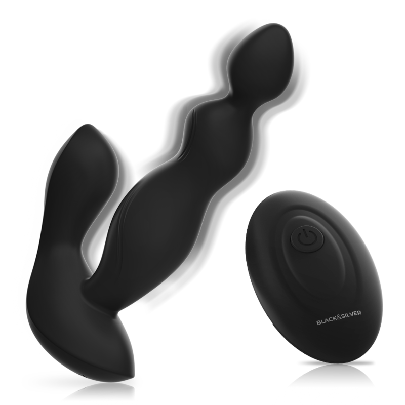 BLACK&SILVER - TELECOMANDO IN SILICONE PER ANAL PLUG CORA