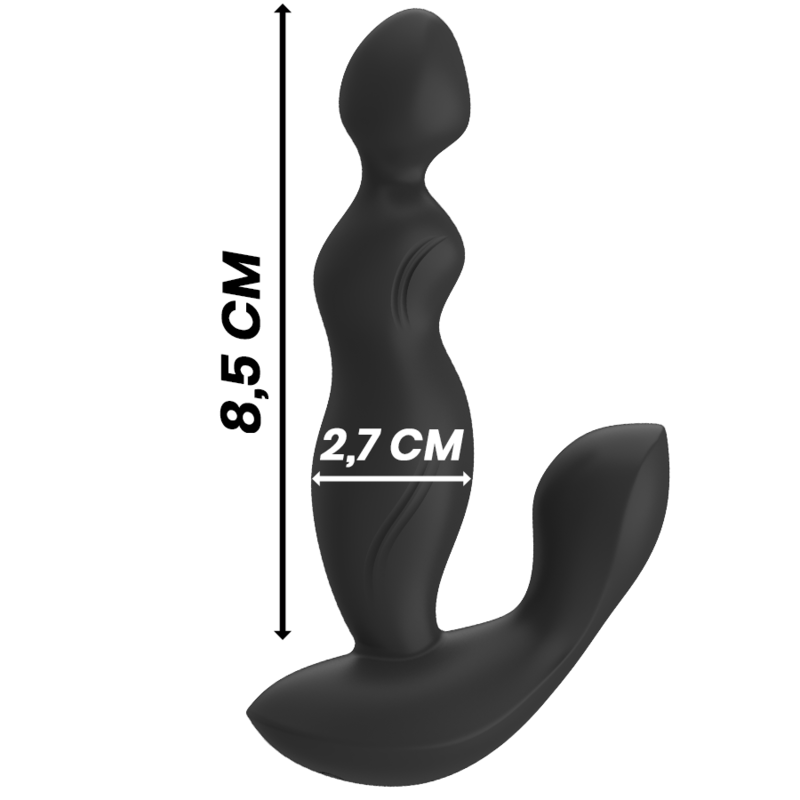 BLACK&SILVER - TELECOMANDO IN SILICONE PER ANAL PLUG CORA