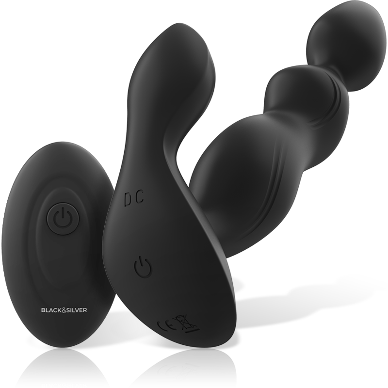 BLACK&SILVER - TELECOMANDO IN SILICONE PER ANAL PLUG CORA