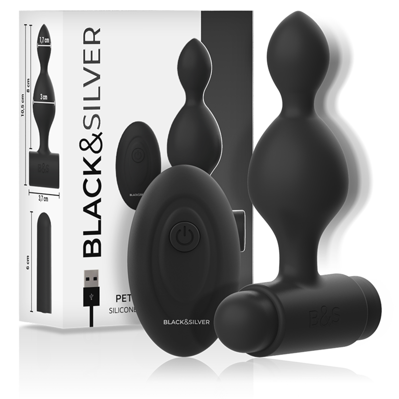 BLACK&SILVER - TUCKER PICCOLO TELECOMANDO PER PLUG ANALE IN SILICONE