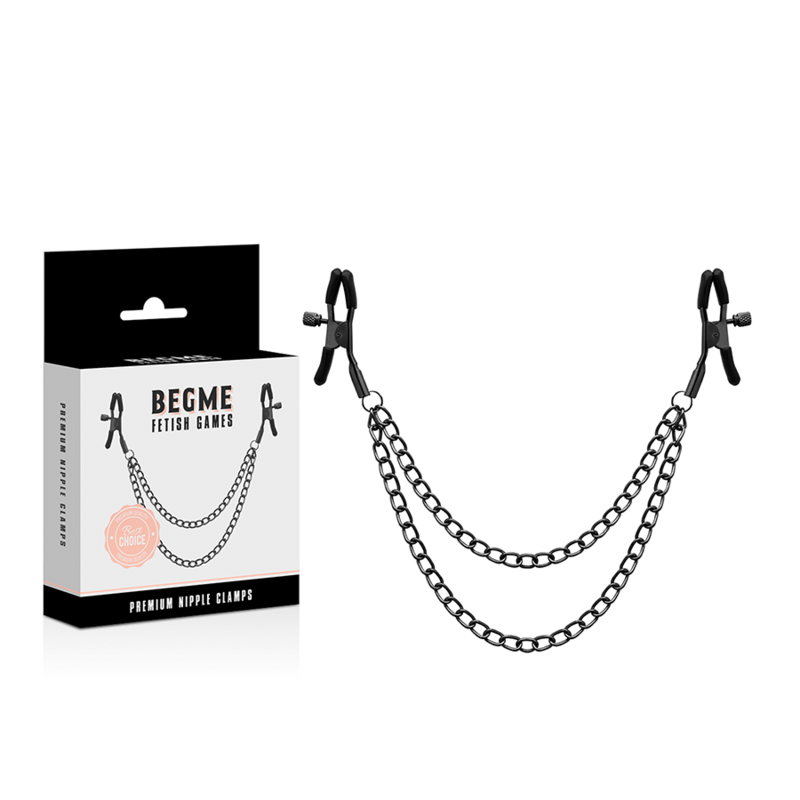 BEGME - RED EDITION NIPPLE CLAMPS WITH CHAIN