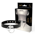 COQUETTE CHIC DESIRE - VEGAN LEATHER DOUBLE RING CHOKER
