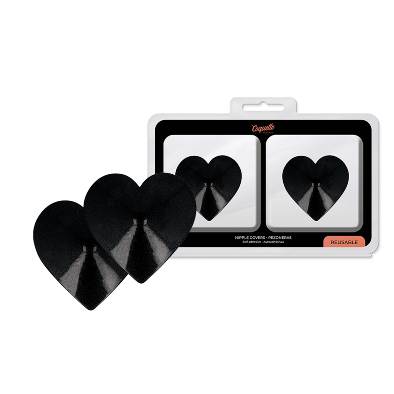 COQUETTE CHIC DESIRE - CACHE-TÉTONS COEURS NOIR