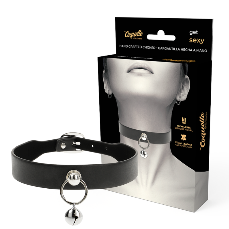 COQUETTE CHIC DESIRE - COLLANA DONNA IN PELLE VEGANA ACCESSORIO SONAGLIO/CERCHIETTO