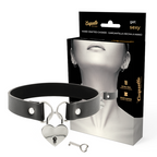 COQUETTE CHIC DESIRE - COLLANA IN PELLE VEGAN CON ACCESSORIO A CUORE CON CHIAVE