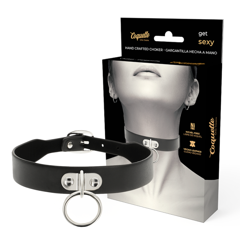 COQUETTE CHIC DESIRE - COLLANA IN PELLE VEGAN DA DONNA ACCESSORIO FETISH