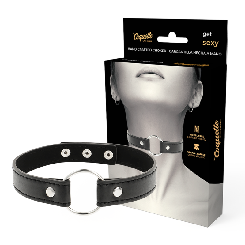 COQUETTE CHIC DESIRE - COLLAR DE CUERO VEGANO ACCESORIO PARA MUJER