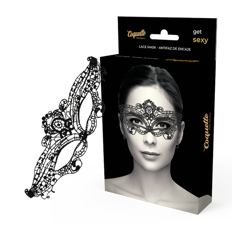 COQUETTE CHIC DESIRE - MASCHERA IN PIZZO NERO FINE