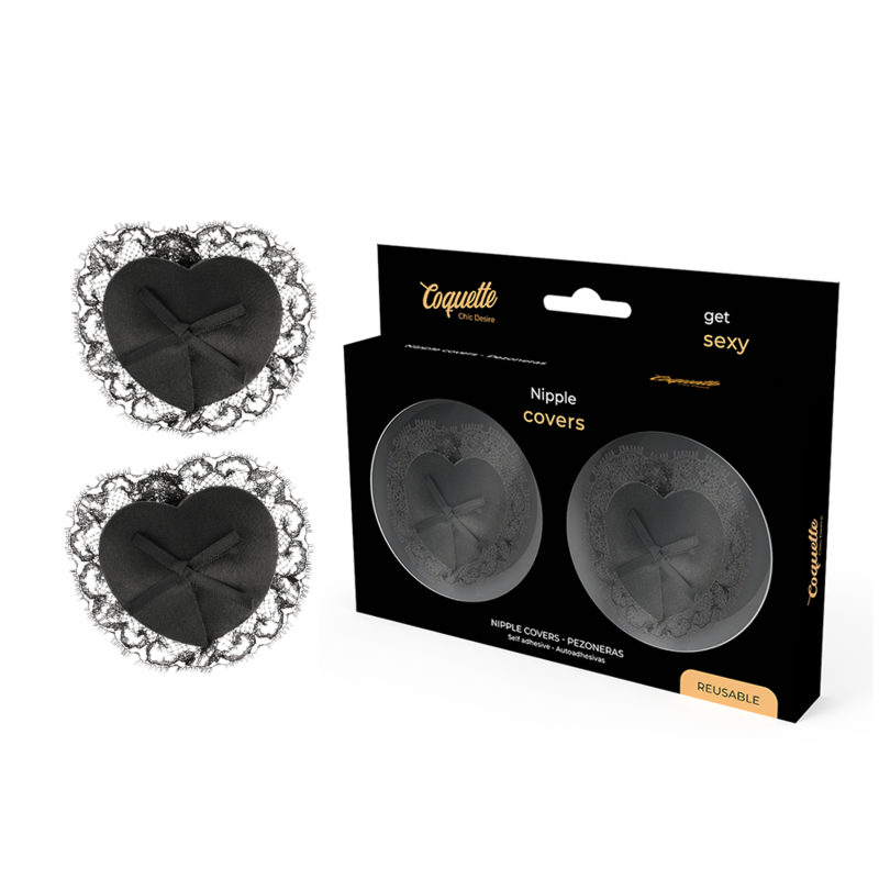 COQUETTE CHIC DESIRE - CACHE-TÉTONS EN DENTELLE NOIRE