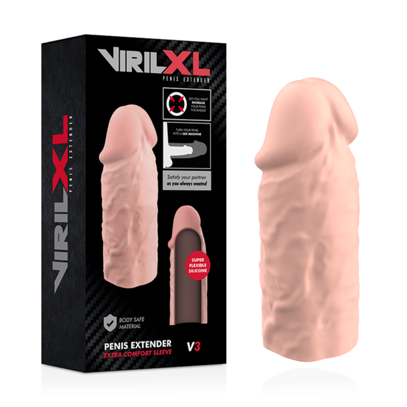 VIRILXL - EXTENSIÓN NATURAL DE PENE EN SILICONA LÍQUIDA V3