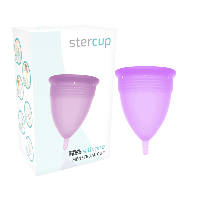 STERCUP - COPA MENSTRUAL DE SILICONA FDA LILA - TALLA S