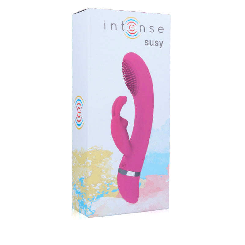 INTENSE - VIBRADOR OSCILANTE SUSY DE SILICONA CONEJO ROSA