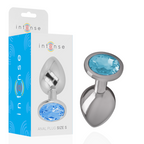 INTENSE - ANAL PLUG IN ALLUMINIO CON CRISTALLO BLU TAGLIA S