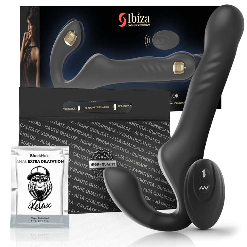 IBIZA - VIBRATORE SENZA CINTURINO CON TELECOMANDO UP & DOWN