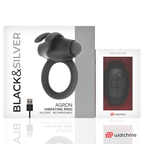 BLACK&SILVER - ANELLO PER EREZIONE AGRON CON TELECOMANDO WATCHME