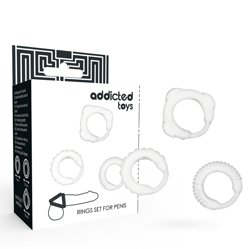 ADDICTED TOYS - SET DI ANELLI A C TRASPARENTI
