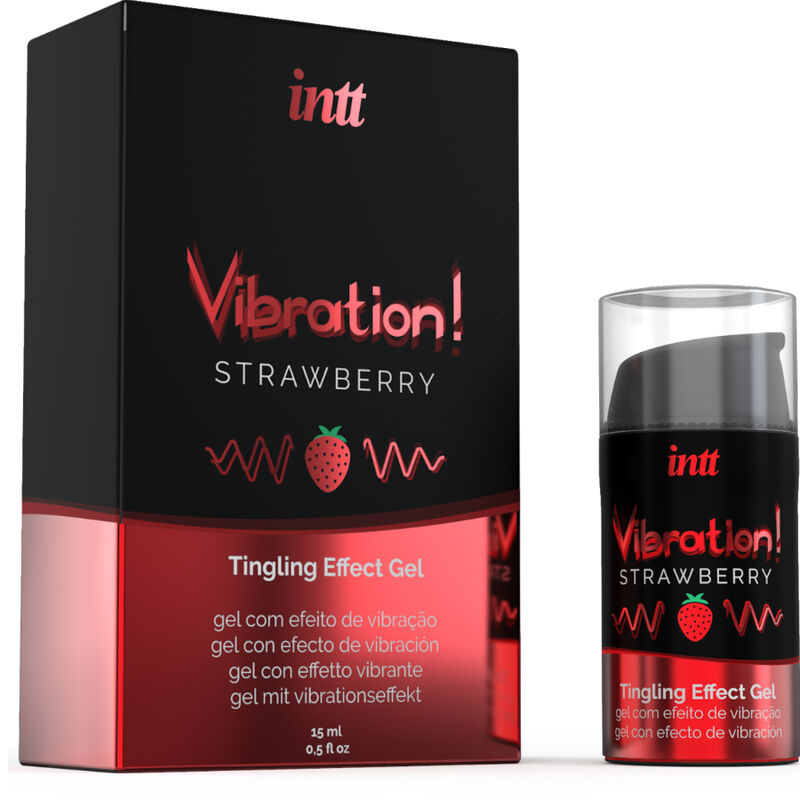 INTT - POTENTE STIMOLANTE INTIMO GEL VIBRANTE LIQUIDO FRAGOLA 15 ML